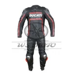 DUCATI CORSE BLACK-RED MOTORBIKE/MOTOGP/MOTORCYCLE LEATHER RACING SUIT 100% COWHIDE